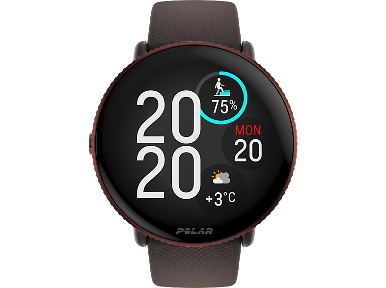 Polar Ignite 3 22 mm 1.2 AMOLED Talla S-L Cristal curvo GPS dual Autonomía 5 días Marrón/cobre