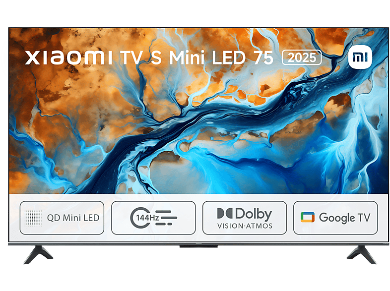 Xiaomi TV S Mini LED 75 2025 UHD 4K Smart TV con Google 144 Hz Gris cepillado