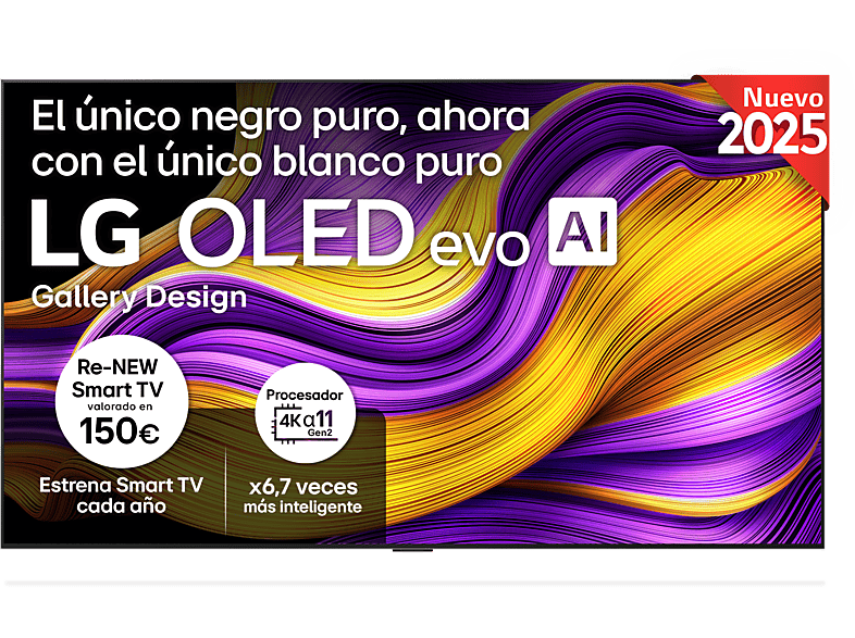 LG OLED77G54LW OLED 4K Procesador Inteligente α11 AI Processor 4K Gen2 Smart TV Rocky Black
