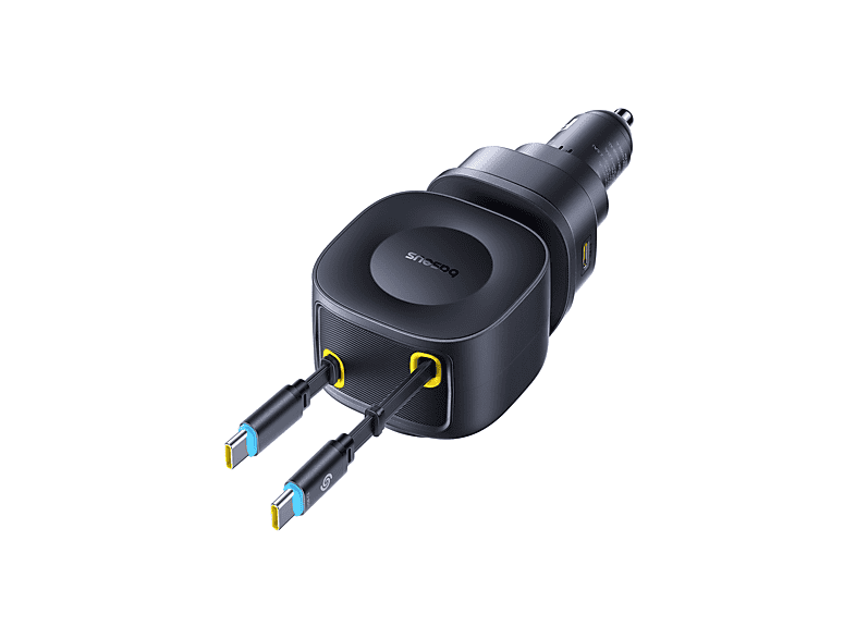 Baseus PrimeTrip VR2 Max Universal Tipo C y USB Sistema retráctil magnético Carga rápida multidispositivo Giro 450º 100W Negro