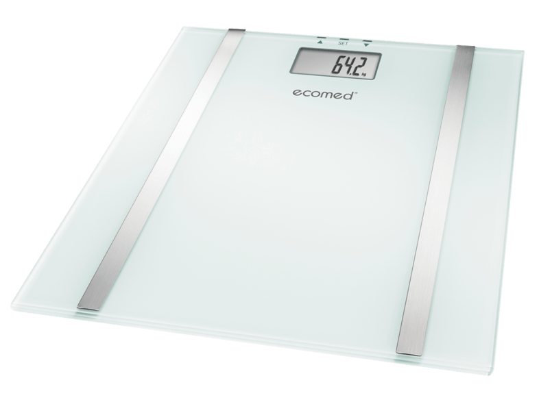Ecomed BS-70E Mide peso grasa agua y masa muscular Blanco