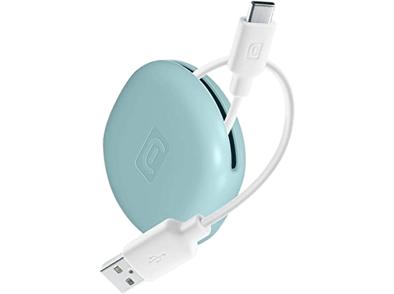 CellularLine USBDATABAGTYCB Portacable USB  a USB -C 100 cm de cable Universal Blanco y Azul