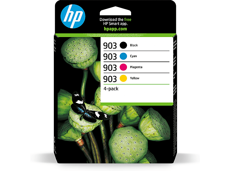 Paquete de 4 cartuchos de tinta Original HP 903 negro/cian/magenta/amarillo