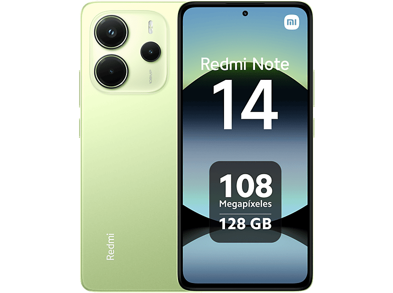 Xiaomi Redmi Note 14 Verde lima 128 GB 6 GB RAM 6.67 AMOLED FHD+ MediaTek Helio g99-Ultra 5500 mAh