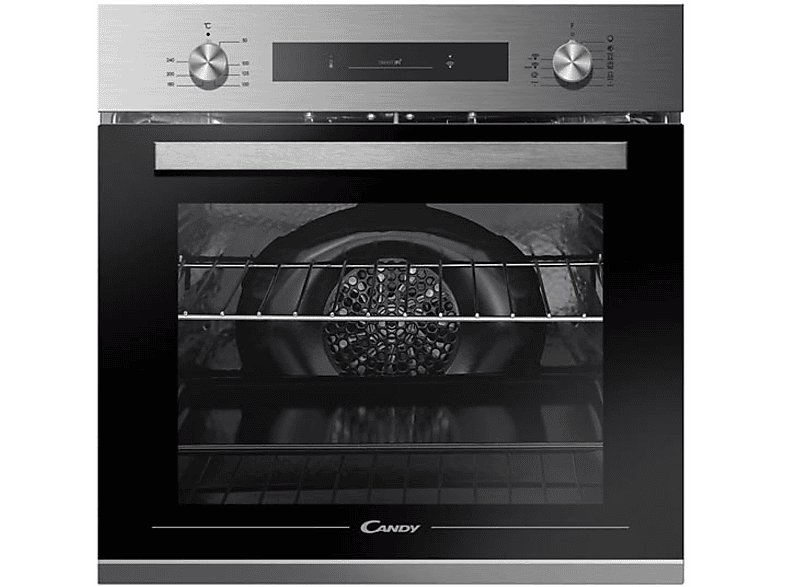 Candy Timeless FCP602XE0 70l Multifunción WIFI Puerta doble cristal desmontable Inox