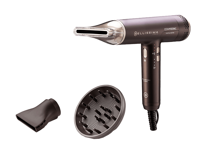 Bellissima Ceramisonic 1700 W 3 Niveles Temperatura 3 Niveles Ventilador Difusor incluido Tecnología Ion Ceramic Deep Brown-Rose Nude