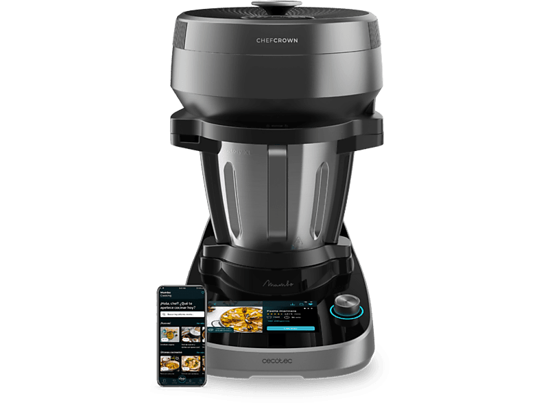 Cecotec Mambo CooKing Victory 1700W 4.5 l 45 Funciones 1000 recetas Pantalla táctil TFT 7” Autolimpieza Wi-Fi Inox