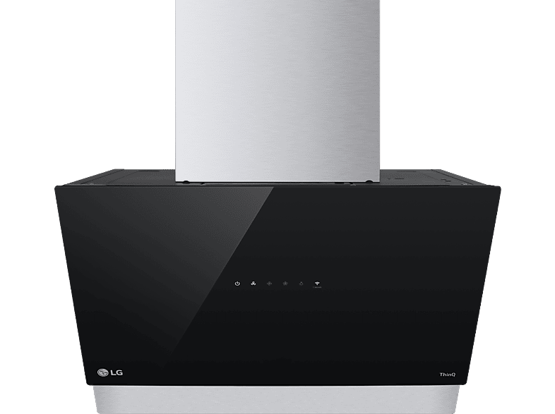LG HCEZ2428B 3 velocidades 630  m³/h 60 cm Acero inoxidable y Cristal negro