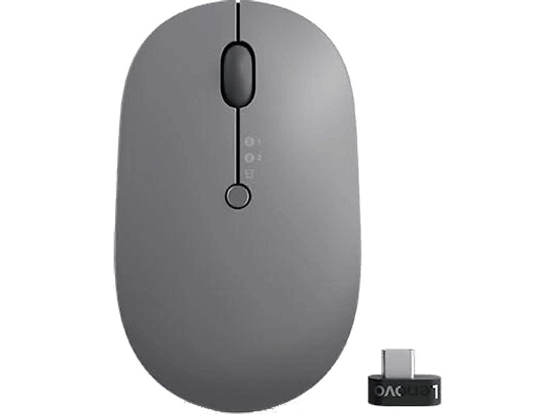 USB Lenovo Go Inalámbrico Inalámbrico 2400 DPI Gris