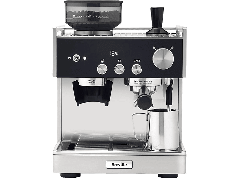 Breville Barista Signature 15 bar 2 Tazas 1600W Café en grano Inox/Negro
