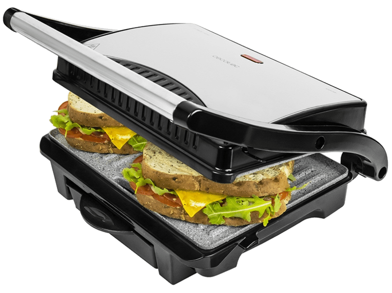 Cecotec RocknGrill 1000W Antiadherente 25.4x17.5 cm Luz indicadora