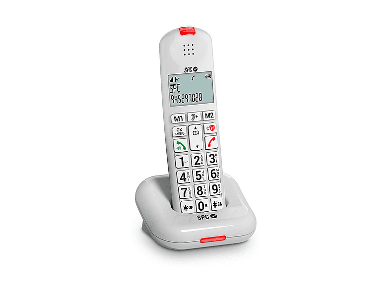 SPC Comfort Kairo Análogo 6 Niveles de Volumen Manos Libres Botones Grandes Blanco