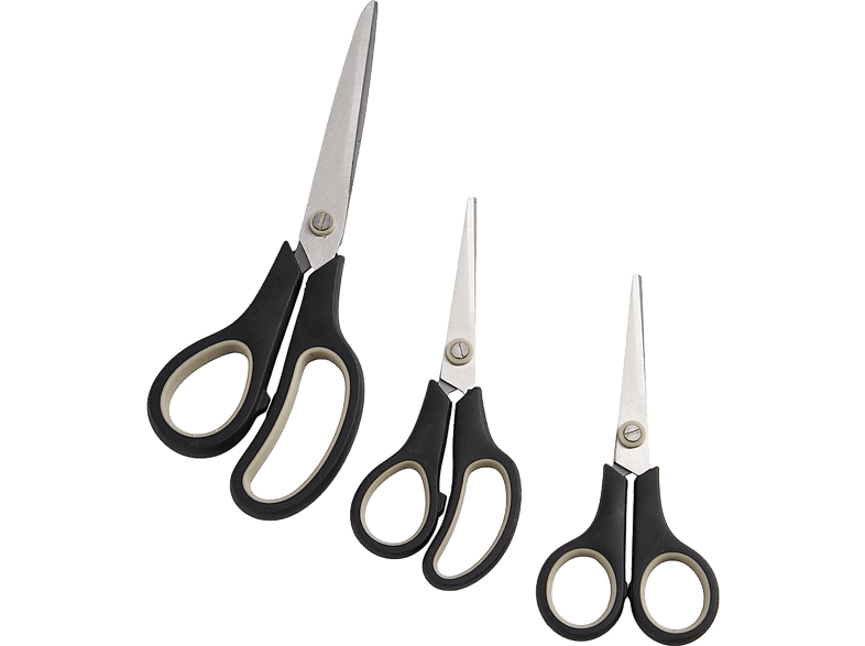 CMP PARIS 74919 Set 3 unidades Para diestros y zurdos Acero inoxidable 3 medidas Negro