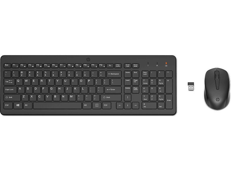 HP Combo de teclado y ratón inalámbrico 330 Inalámbrico Bluetooth 1600 PPP Negro