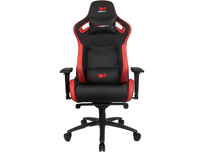 Drift DR600 Reposabrazos 4D Hasta 150 kg Cojín cervical y lumbar Reclinable Rojo