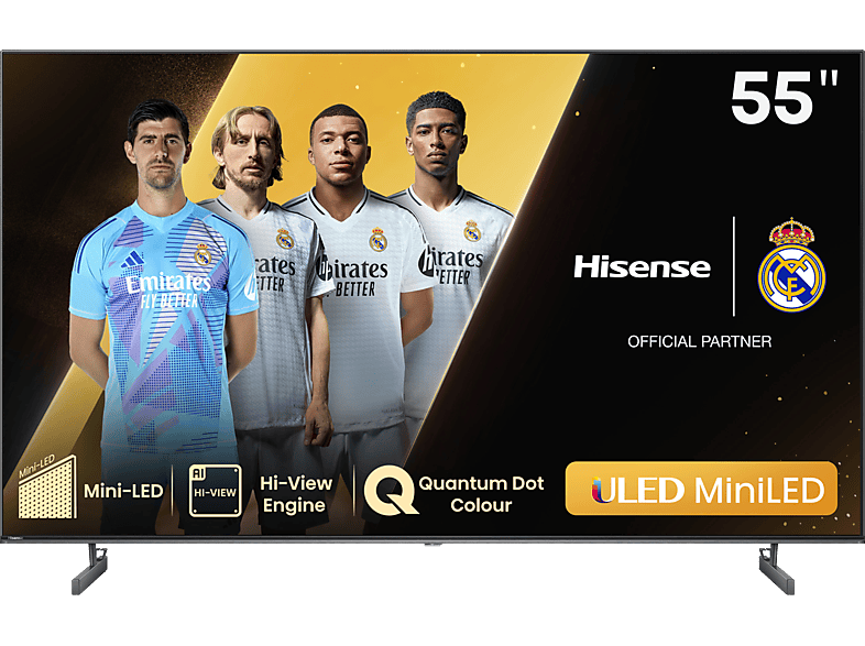 Hisense 55U6NQ UHD 4K Quad Core/MT9603 Dolby VIsion&Atmos Smart TV Mini LED Game Bar IA Negro