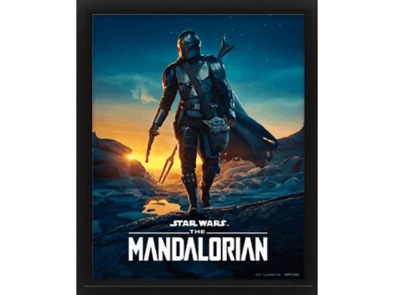 Sherwood Star Wars The Mandalorian Nightfall 3D Marco negro Multicolor