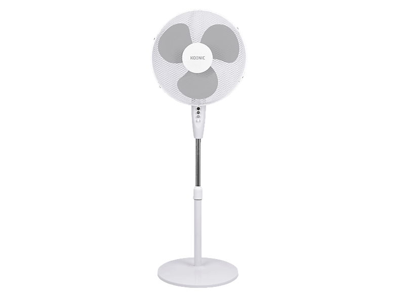 Koenic KSF 40326 ES W Stand fan 45 W 4 velocidades Oscilación Altura regulable e inclinación ajustable Blanco