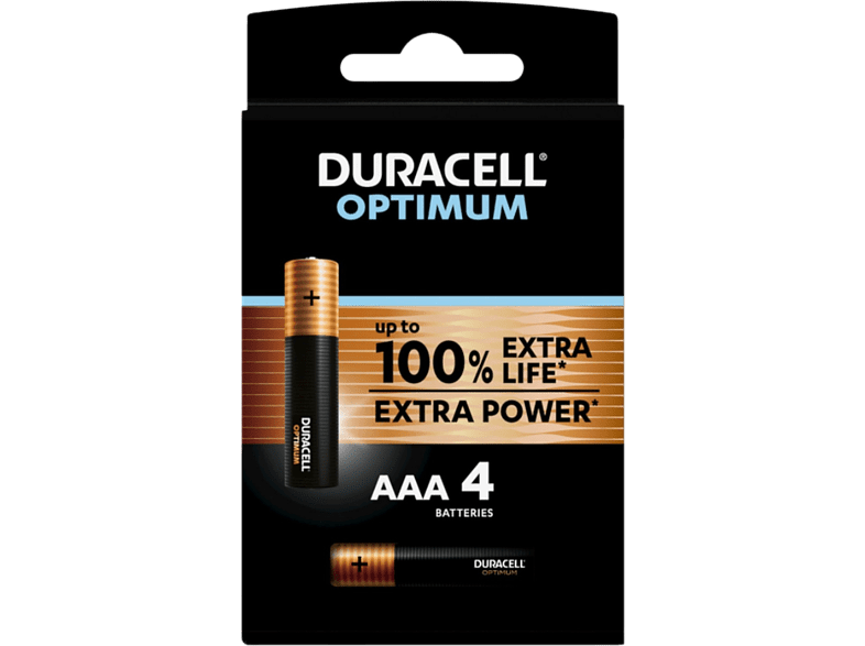 Duracell Optimum 4 Unidades 1.5 V LR03 / LR3 MX2400 Negro
