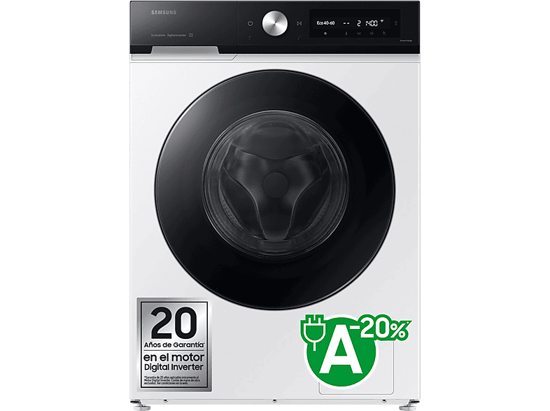 Samsung WW11DB7B94GEU3 11 kg 1400 rpm Autodosificación AI EcoBubble™ Función WiFi con SmartThings™ Blanco
