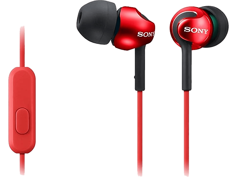 Sony MDR-EX110APR Con micrófono 103dB Especial Android Jack 3.5mm Rojo