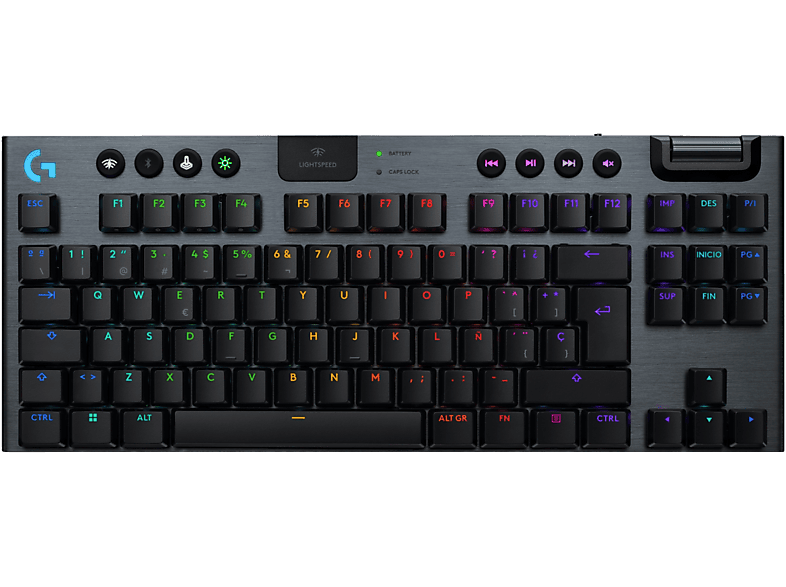 Logitech G G915 X Lightspeed TKL Inalámbrico Conectividad Tri-mode Keycontrol Interruptores mecánicos GL Lightsync RGB Negro