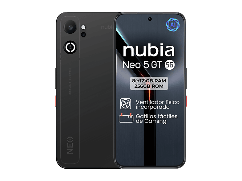 ZTE nubia NEO 5 GT Obsidian Black 256GB 8GB RAM 6.8 OLED 1.5K MediaTek D7400 6210mAh
