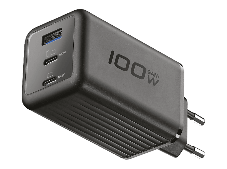 CellularLine ACH GaN+ 3 Puertos 100W Universal Negro