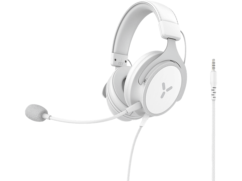 ISY IGH 2000-WT Compatible con multiplataformas Con cable Con micrófono desmontable Blanco