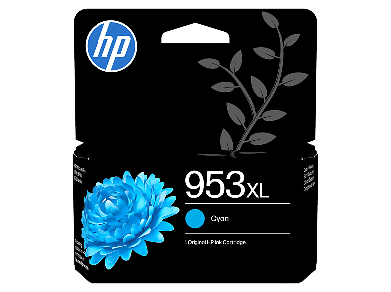 HP 953XL Cian F6U16AE 18 ml 1450 páginas Compatible con la gama HP OfficeJet Pro