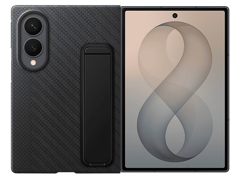 Samsung Carbon Standing Case Para Galaxy Z Fold8 Con soporte Negra