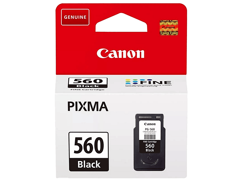 Canon CRG PG-560 Imprime hasta 180 páginas A4 7,5 ml Negro
