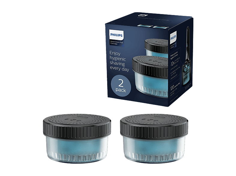 Philips CC12/50 Pack 2 Cartuchos Limpieza Rápida Sin Alcohol 6 Meses 10x Más Limpio Compatible S5000 S7000 S9000 i9000