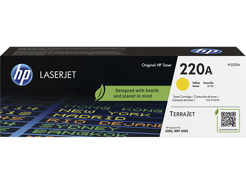 HP LaserJet 220A Amarillo Alto rendimiento Hasta 1800 páginas HP TerraJet Amarillo