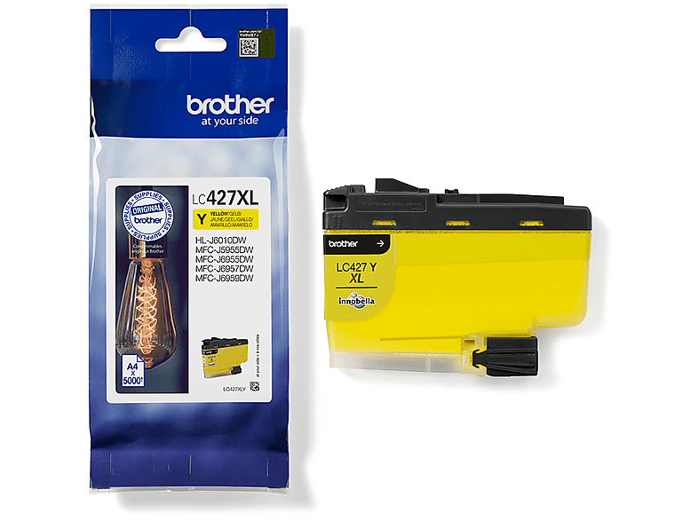 Brother LC427XLY Hasta 5000 páginas XL Amarillo