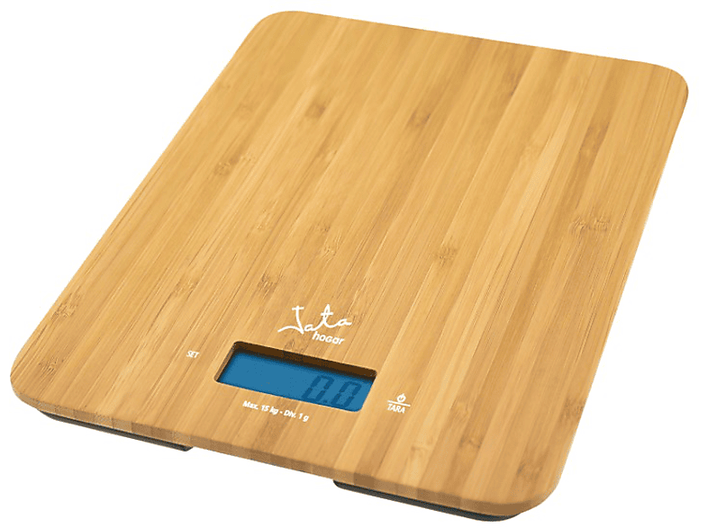Jata MOD. 720 Peso máximo 15 kg Pantalla LCD Función temporizador Bambú