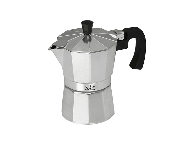 Jata  Cca3 Aluminio 3 Tazas Apto para Vitro Gas y Eléctrica Asa Ergonómica Plata