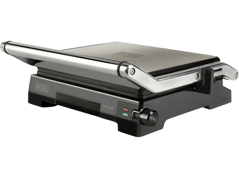 Black+Decker BXGR2200E Potencia 2200W Apertura 180° Parrilla multifunción Inox