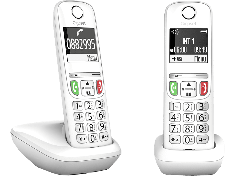 GIGASET E270 Duo 100 contactos Bloqueo de números Compatible con ayudas auditivas Blanco