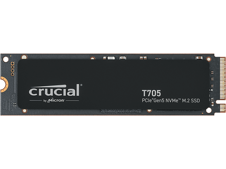 Crucial T705 PCIe Gen5 NVMe M.2 Interno Velocidad de lectura 13.600 MB/s Negro