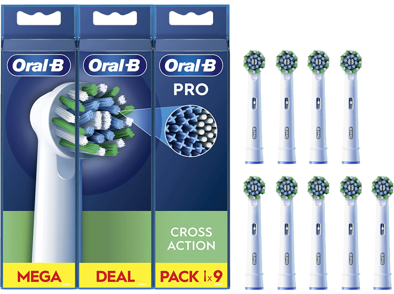 Oral-B Pro CrossAction Cabezales De Recambio Pack De 9 Unidades