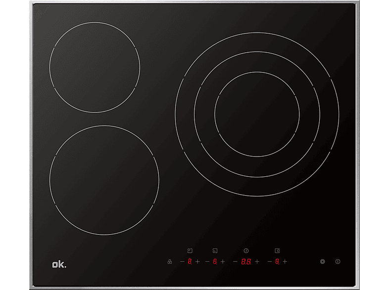OK OBH 2611-1 3 zonas Zona grande 30 cm 51.7 cm Negro