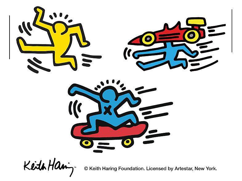 Samsung Keith Haring Flipsuit Card People Para Galaxy Z Flip5 Blanco