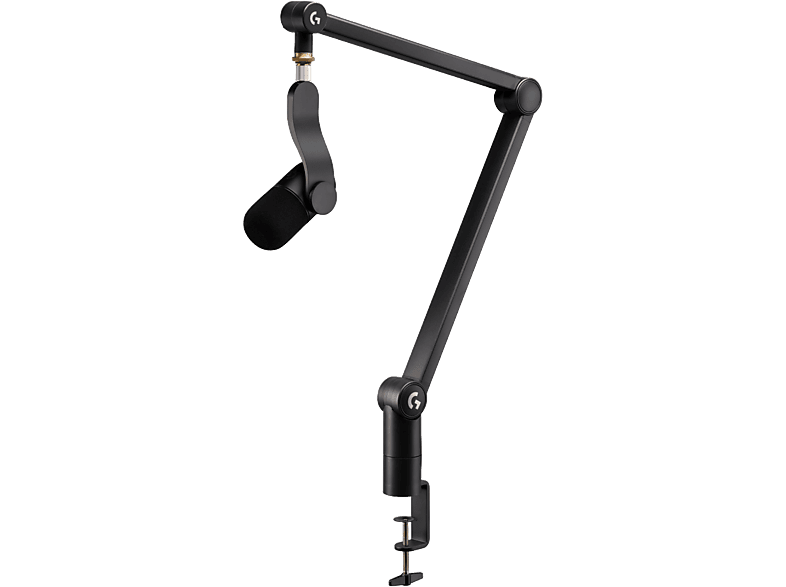 Logitech G Compass Brazo de micrófono premium Giro de 360° Micrófonos y suspensiones antivibraciones mediante roscas de  ⅜ y ⅝ Negro