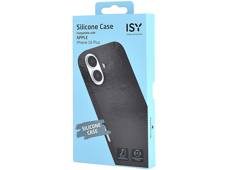 Isy ISC 2350 Compatible con iPhone 16 Plus Resistente a Golpes Negro