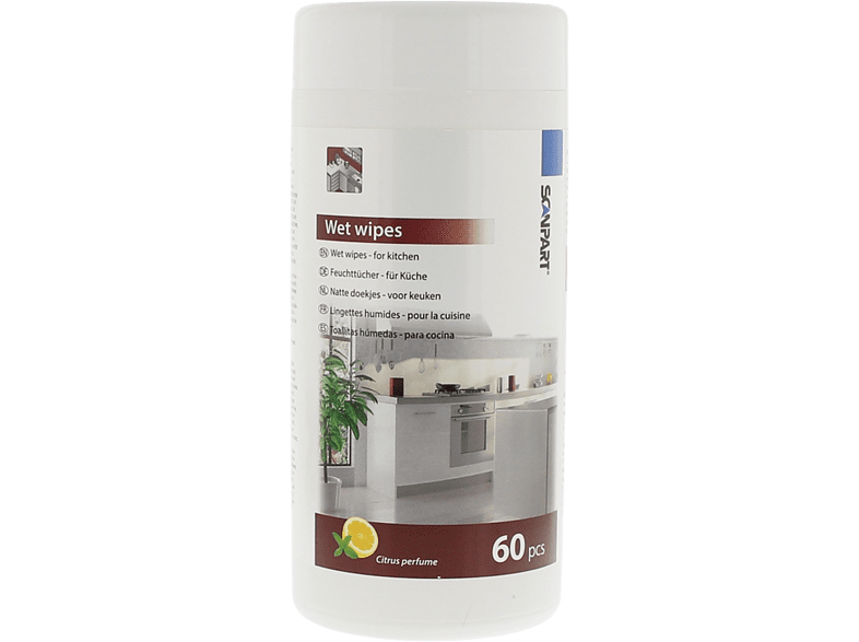 Scanpart 1110000035 Toallitas húmedas para limpieza de cocina 60 Unidades Blanco