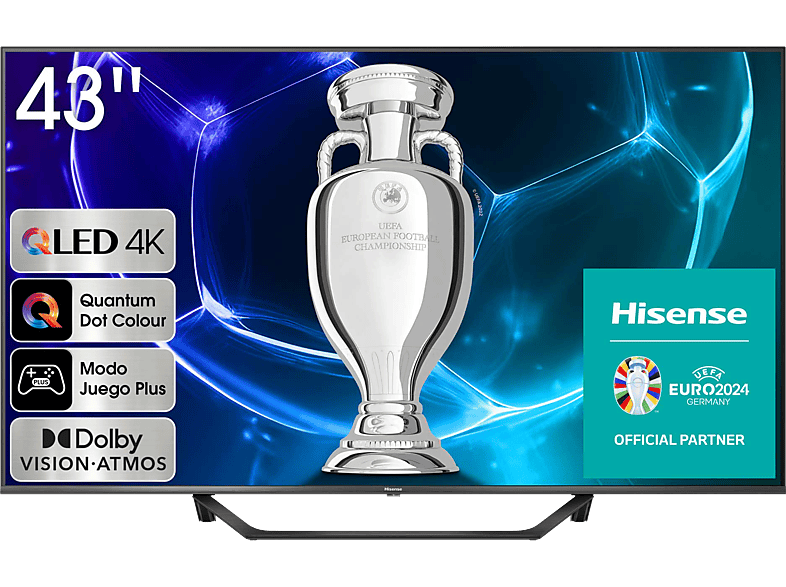 Hisense 43A7KQ UHD 4K Quantum Dot Colour Dolby Vision&Atmos Modo Juego Plus Negro