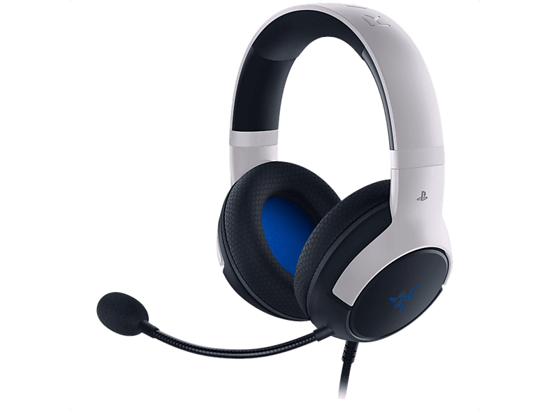 Razer Kaira X Para PS4 y PS5 Con cable Blanco y Negro