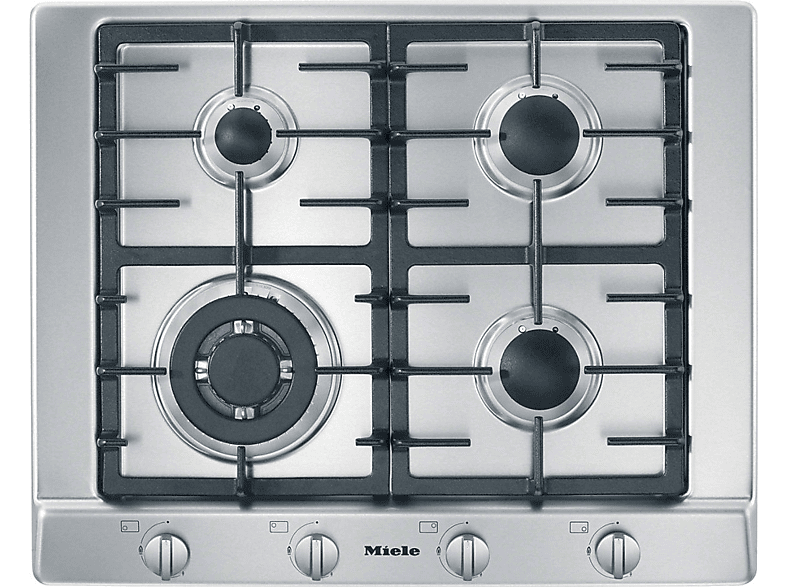 Miele KM 2012 G 4 zonas Gas natural 65 cm Función GasStop Acero inoxidable