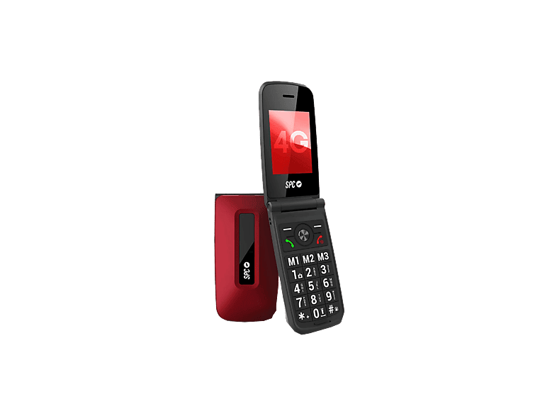 Spc Titan 2 Rojo 48 MB 1000 mAh 1 Semana de Batería Volumen 105dB(A) Pantalla 2.4 IP44 Botón ICE + Smart Help